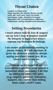 Throat Chakra - Setting Boundaries